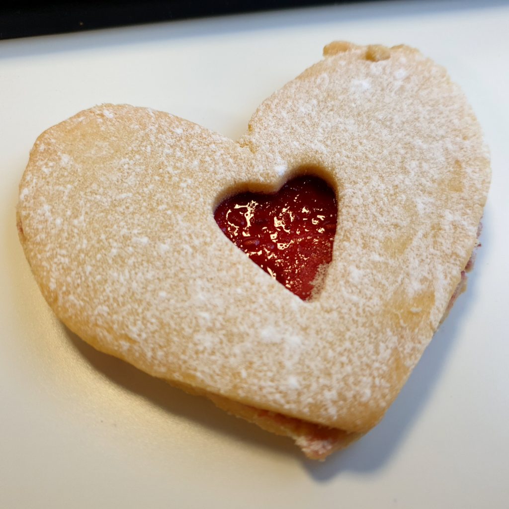 Tasty Linzer heart cookie