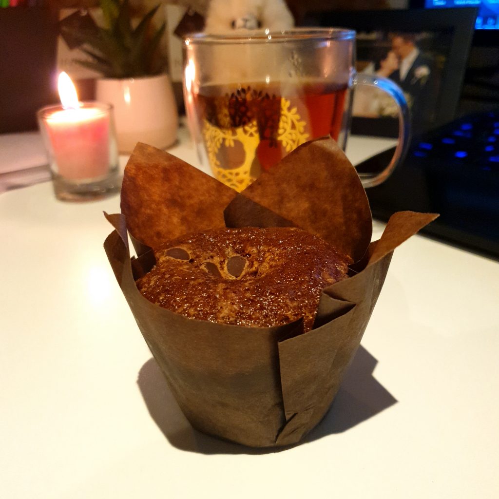 Double chocolate chip muffin photo